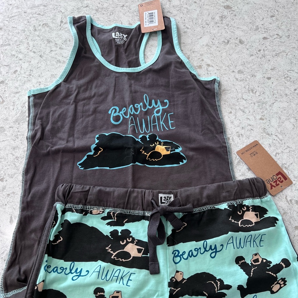 Lazy Ones Bearly Awake PJ set